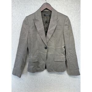 Elie Tahari Blazer Womens Nordstrom Exclusive Size 4 Brown Single Button